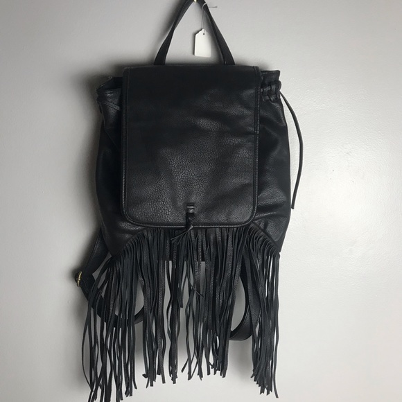 Mossimo Supply Co. Handbags - Mossimo boho faux leather Backpack with Fringe